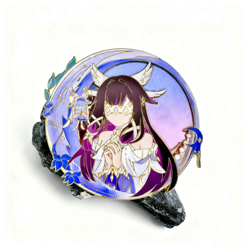 Nakorara　原神 コロンビーナ 少女 缶バッジ　萌えグッズ　