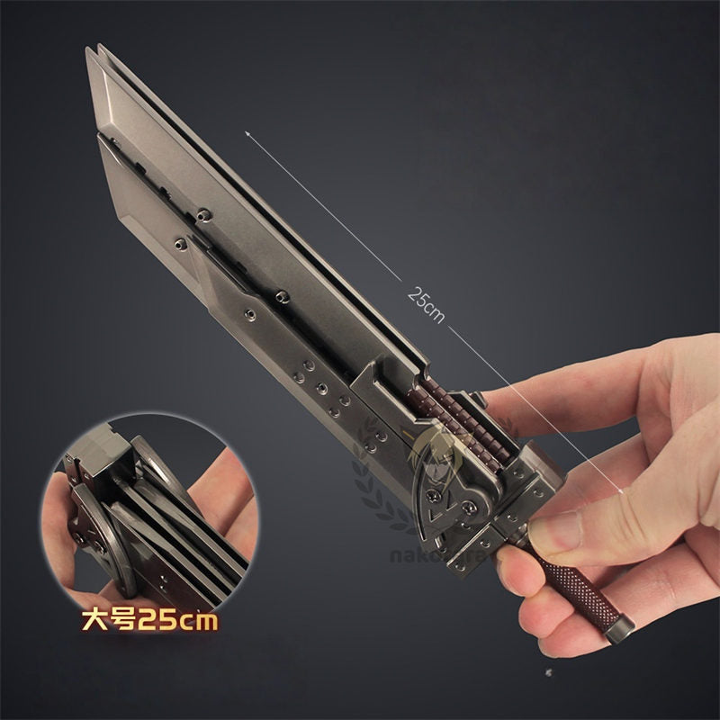 Nakorara ファイナルファンタジー 25cm　クラウドの愛剣　バスターソード　クラウド　ミニチュア　武器レプリカ　ダイキャスト製　FFシリーズ FFVII、FF7　