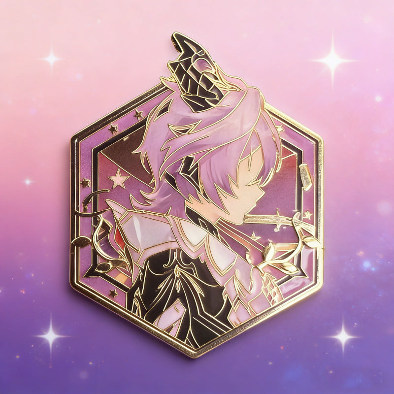 Nakorara　原神　ドゥリン　プレゼント　可愛い　紫色　炎　印象グッズ　同人イベント　缶バッジ　萌えグッズ　アクセサリー　おもちゃ　装備品