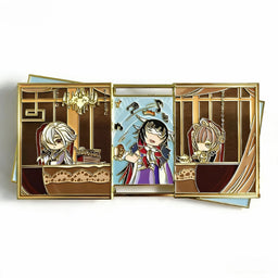 Nakorara　原神 ファトゥス プッシュプルバッジ 同人グッズ　コロンビーナ／アルレッキーノ／召使 　非公式グッズ　合金製伸縮式メタルバッジ