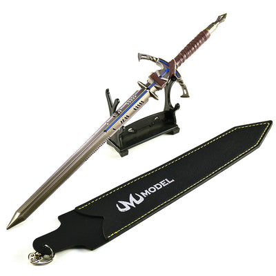 Nakorara　Arena Breakout: Hardcore ミニチュア　片手剣　22㎝　革鞘　付き　ミニ武器　モデル　レプリカ　萌えグッズ　FPS 　ダイキャスト製