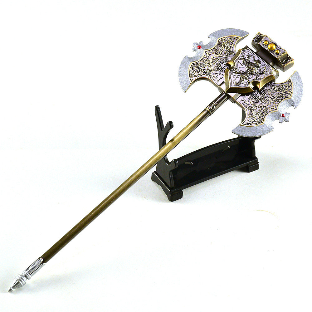 Nakorara　エルデンリング ゴドリックの王斧　ミニチュア モデル　23cm 王斧　工芸品　ダイキャスト製 卓上装飾 プレゼント用ボックス　