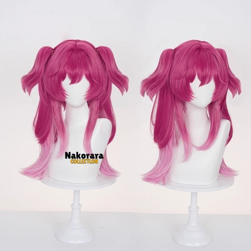 Nakorara 鳴潮 ルパ ウィッグ 紫ピンクグラデ 前髪42cm+ポニーテール50cm コスプレウィッグ　鬘