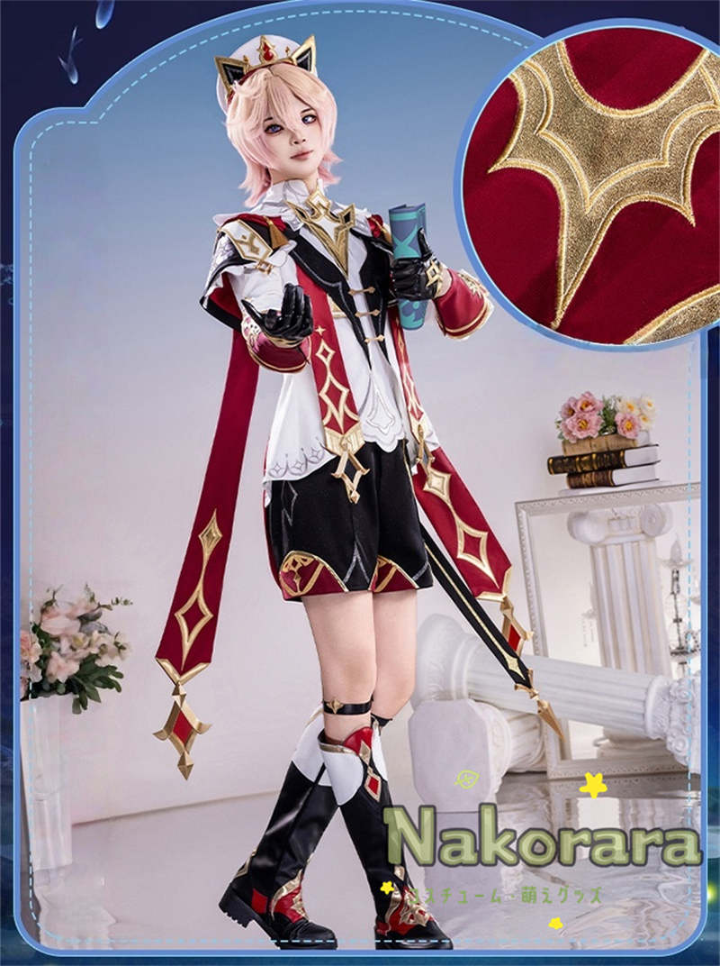 Nakorara 原神 ダリア　コスプレ衣装　帽子付き　Dahlia costume　3d樹脂製パーツ　モンド　西風教会　イベント　風神バルバトスの伝道師　ウィッグ+シューズ追加可能