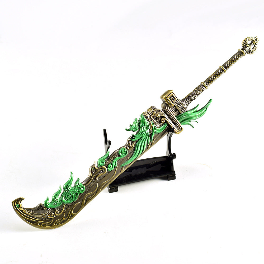 Nakorara　NARAKA:BLADEPOINT　  龍雀闊刀　大剣　30cm　ミニチュア　武器レプリカ　モデル　アクセサリー　 ナラカ　 工芸品　萌えグッズ　