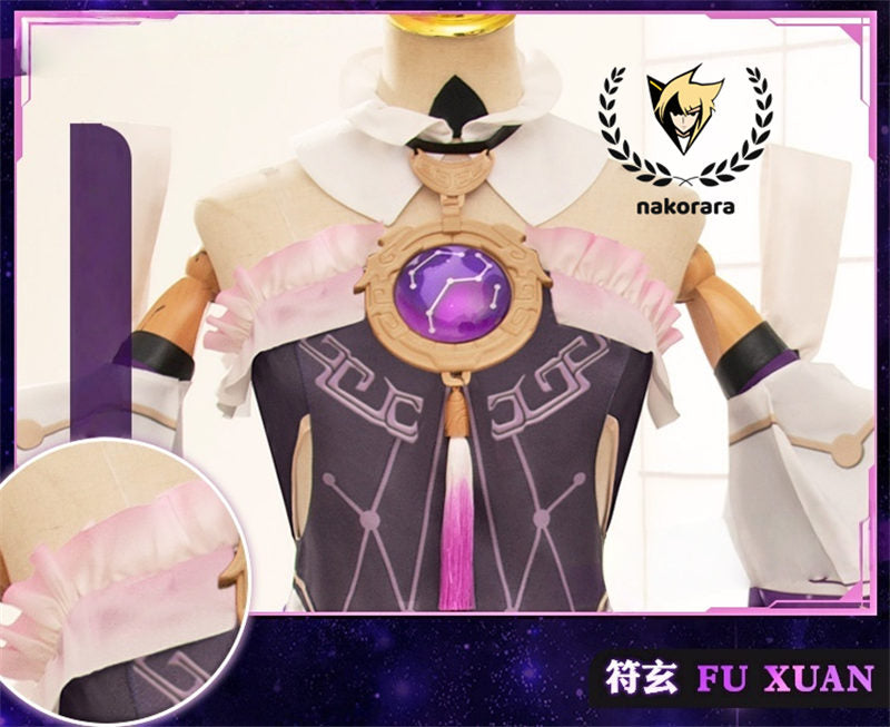 【最終処分】在庫限りで販売終了　Nakorara　崩壊:スターレイル 符玄　コスプレ衣装　3d樹脂製パーツ　Fu Xuan　costume　仙舟「羅浮」太卜司の長　イベント　仮装