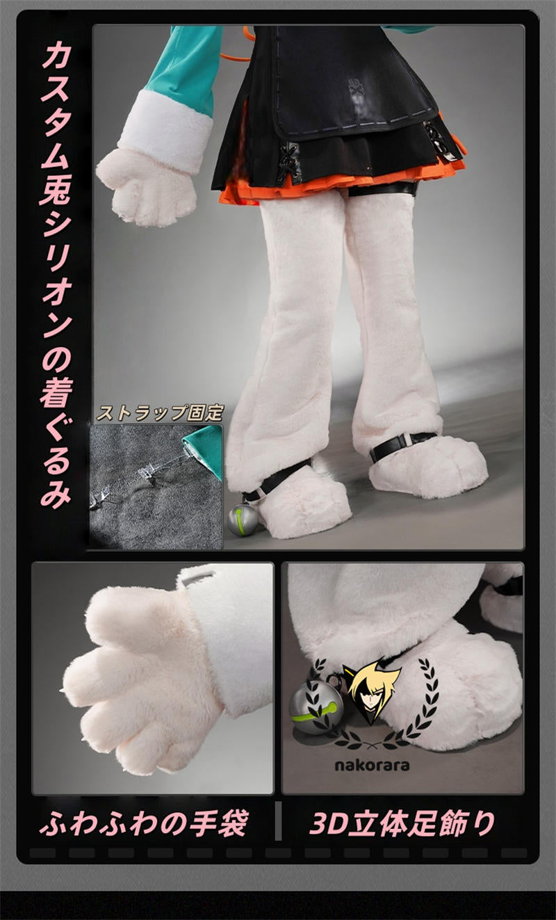 Nakorara ゼンレスゾーンゼロ  照 ざお クランプスの黒枝 　獣人　シリオン　コスプレ衣装　ウサギ　costume　イベント　尻尾＋ウィッグ＋爪追加可能　