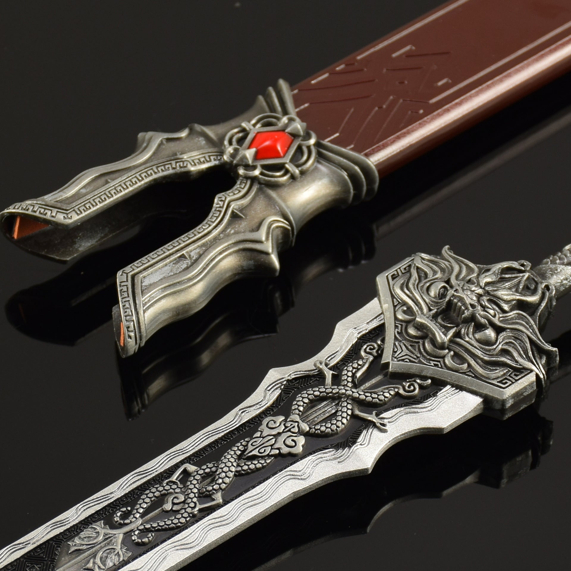 Nakorara 唐風 ミニチュア 武器レプリカ モデル ダイキャスト製 30cm