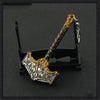 Nakorara 武器モデル　ゴッド・オブ・ウォー ラグナロク God of War Kratos Thor 12cm 斧  手遊び ミニチュア　装備品 ダイキャスト製  東洋剣 武将 インテリア装備品 ゲーム ミニ武器 道具