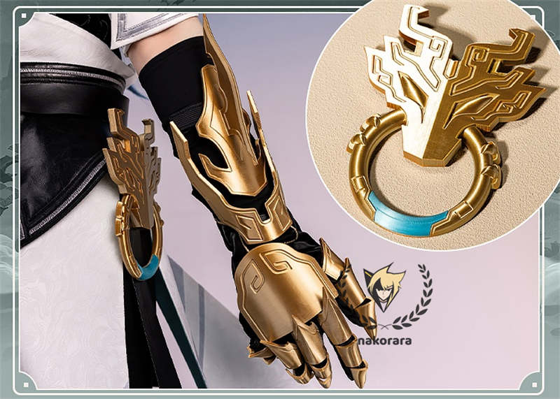 Nakorara 崩壊スターレイル　丹恒　cosplay　衣装　騰荒　金属樹脂製パーツ　コスチューム　Dan Heng　星穹列車　仙舟羅浮　　尻尾+シューズ+ウィッグ追加