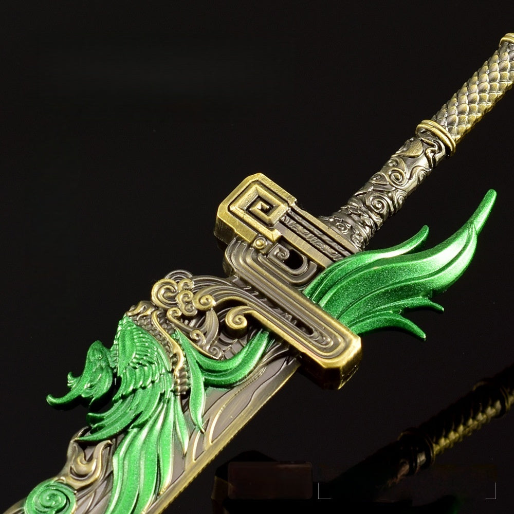 Nakorara　NARAKA:BLADEPOINT　  龍雀闊刀　大剣　30cm　ミニチュア　武器レプリカ　モデル　アクセサリー　 ナラカ　 工芸品　萌えグッズ　
