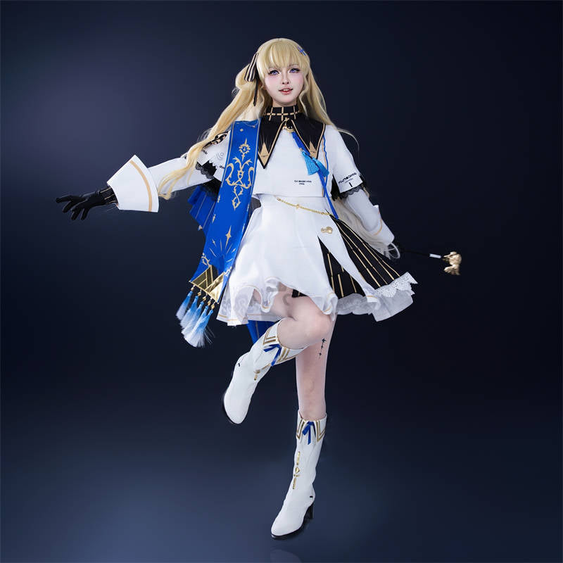 Nakorara　鳴潮 フィービー 帽子付き　コスプレ衣装　洋服風　ウィッグ　シューズ　法杖追加可能