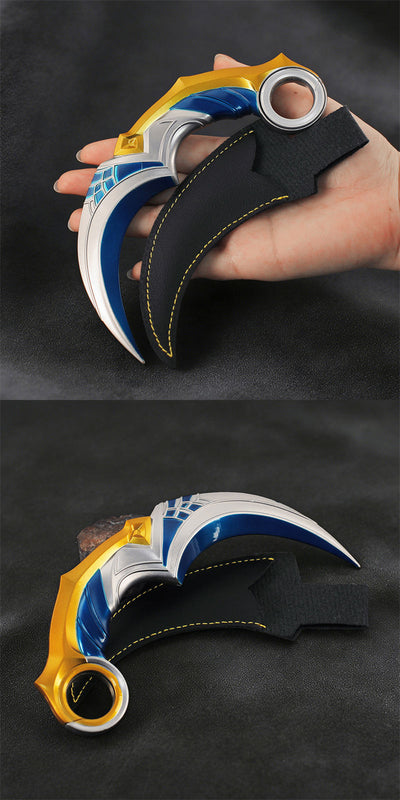 Nakorara　ヴァロラント　ミニチュア　 カラムビット　16cm 　回転可能　人工革鞘付き　青色　 近接武器　VALORANT 　 2026 Act　204g　武器モデル　