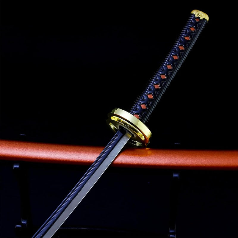 Nakorara　鬼滅の刃　日輪刀ミニ刀剣 26cm ヒノカミ神楽 日輪刀 ナイフ 刀掛台送り おもちゃ インテリア装備品 コスプレ 日本刀 装備品 クリスマスプレゼント ハロウィン 舞台化 飾り