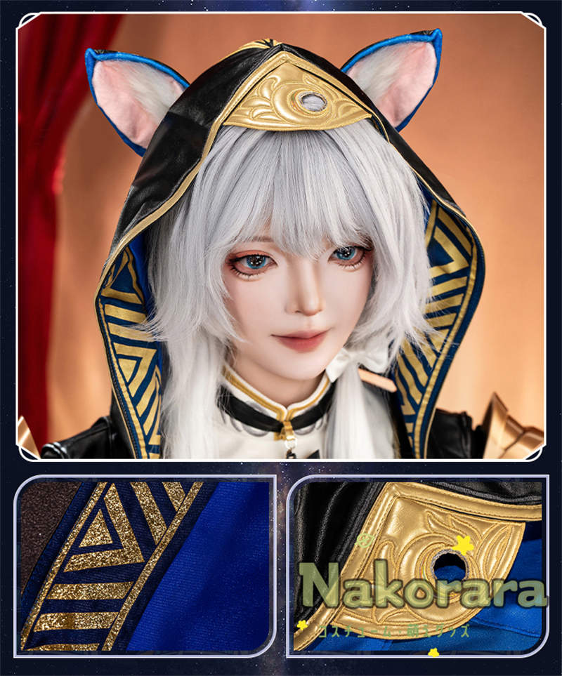 Nakorara 崩壊スターレイル サフェル コスプレ衣装 　3d樹脂製パーツ　セファリア　ウィッグ～シューズ追加可能　costume　Cipher 　仮装　사이퍼