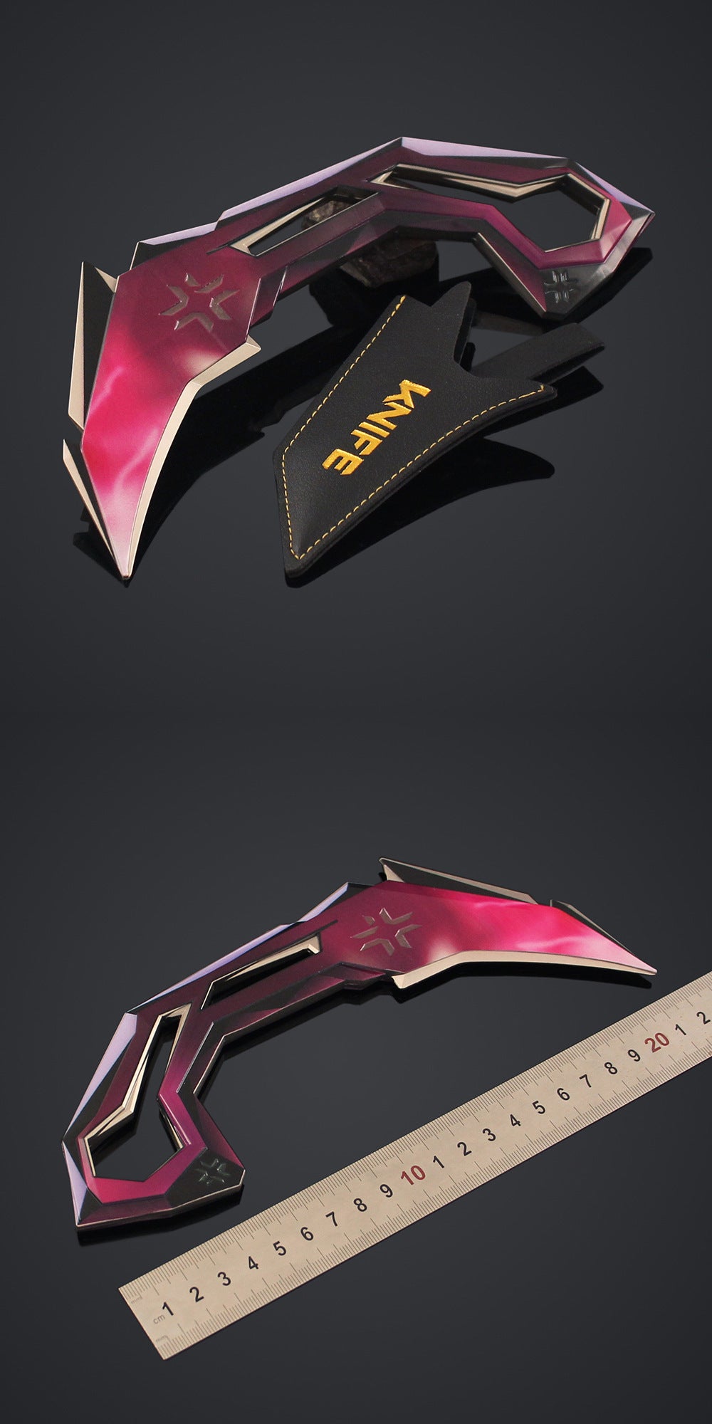 Nakorara　VALORANT  ミニチュア　ヴァロラント VCT 2025 カラムビット　22㎝　赤色　レプリカ　武器モデル　アクセサリー　装備品　非実用性　Namini023