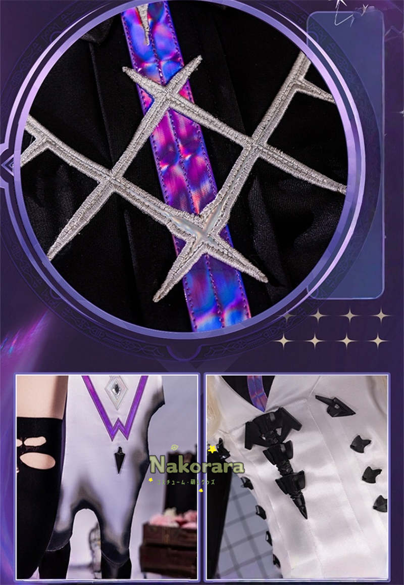 【最終処分】在庫限りで販売終了Nakorara　アークナイツ　エブラナ 　コスプレ衣装　Eblana　costume　ダブリン　髪飾り+2.2m尻尾+ウィッグ追加可能
