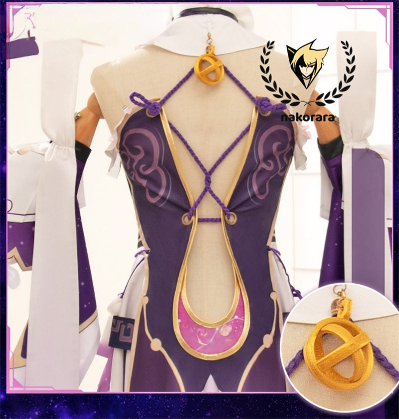 【最終処分】在庫限りで販売終了　Nakorara　崩壊:スターレイル 符玄　コスプレ衣装　3d樹脂製パーツ　Fu Xuan　costume　仙舟「羅浮」太卜司の長　イベント　仮装