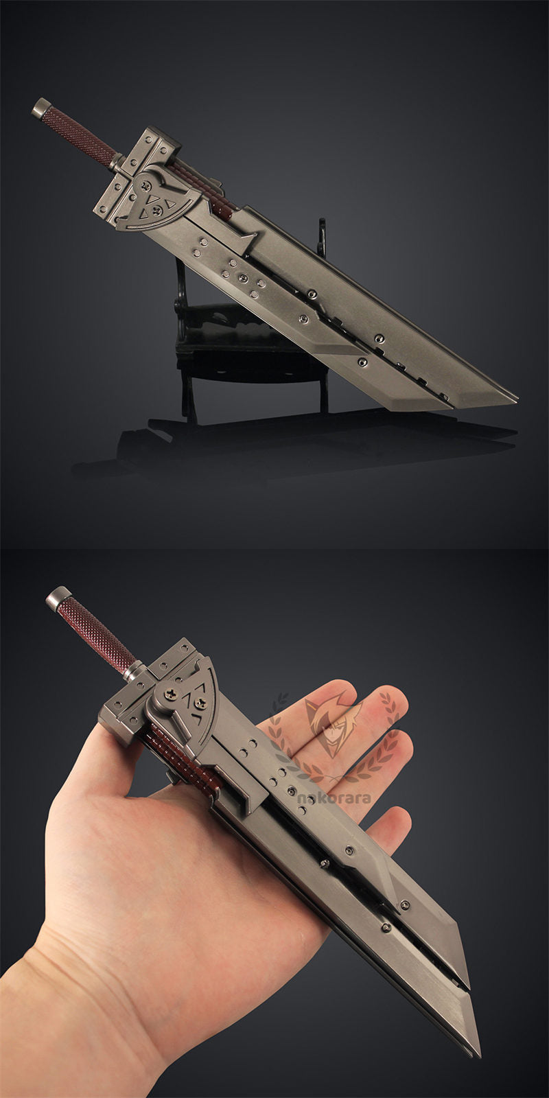 Nakorara ファイナルファンタジー 25cm　クラウドの愛剣　バスターソード　クラウド　ミニチュア　武器レプリカ　ダイキャスト製　FFシリーズ FFVII、FF7　
