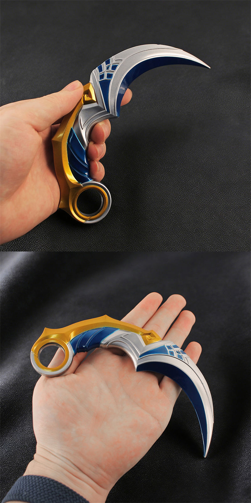 Nakorara　ヴァロラント　ミニチュア　 カラムビット　16cm 　回転可能　人工革鞘付き　青色　 近接武器　VALORANT 　 2026 Act　204g　武器モデル　