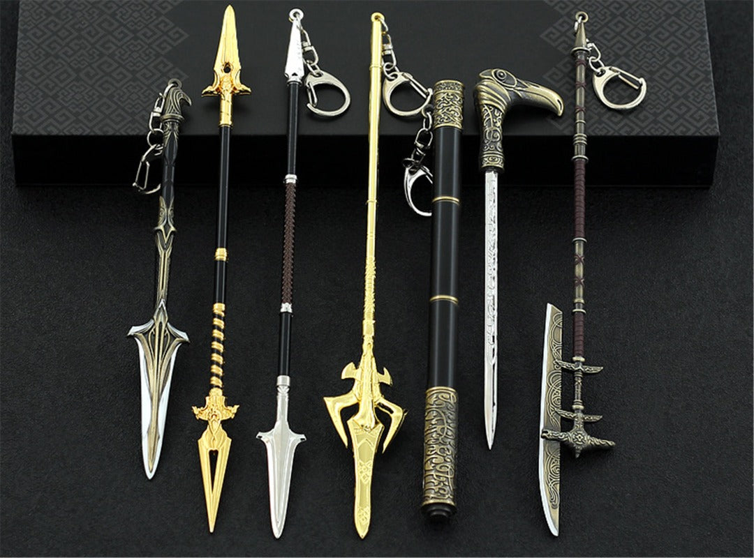 Nakorara  アサシンクリード 槍 ミニチュア 22㎝ キーホルダー キーチェーン グッズ アクセサリー インテリア装備品 ゲーム