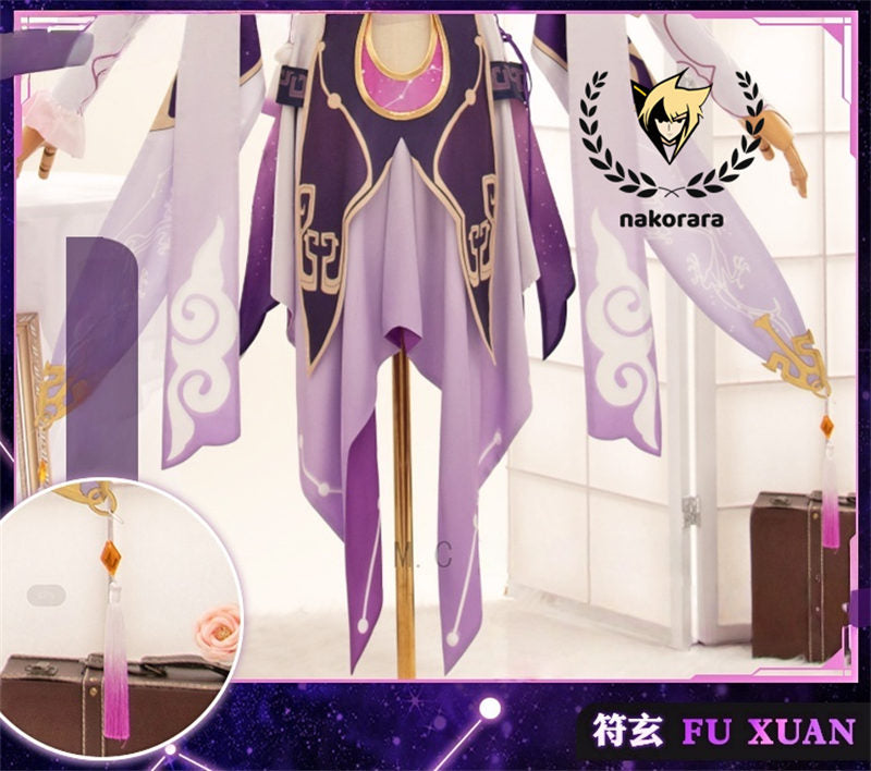 【最終処分】在庫限りで販売終了　Nakorara　崩壊:スターレイル 符玄　コスプレ衣装　3d樹脂製パーツ　Fu Xuan　costume　仙舟「羅浮」太卜司の長　イベント　仮装