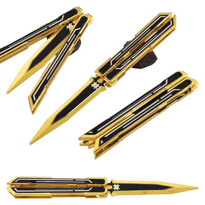 Nakorara　VALORANT　Champions 2025 バタフライナイフ　25㎝　124g  ヴァロラント 工芸品　武器モデル　アクセサリー　おもちゃ　武器ファン　ダイキャスト製