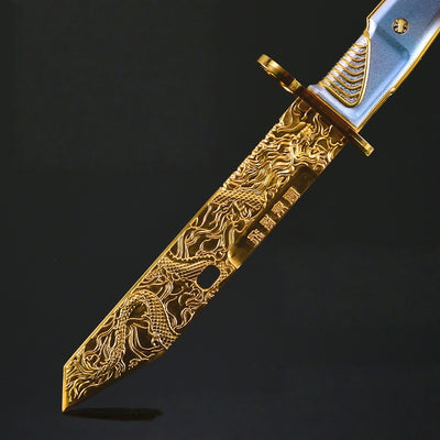 Nakorara　Delta Force　デルタフォース 　短刃　龍紋様　26cm 277g 　ミニチュア 工芸品 萌えグッズ 武器モデル　レプリカ　