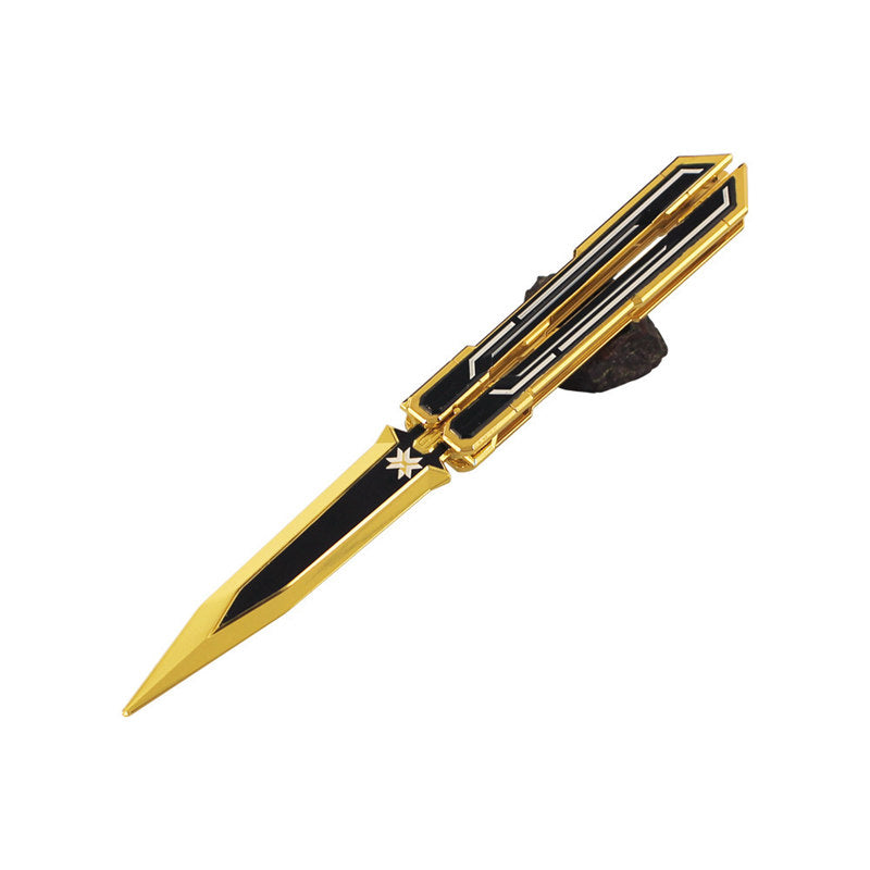 Nakorara　VALORANT　Champions 2025 バタフライナイフ　25㎝　124g  ヴァロラント 工芸品　武器モデル　アクセサリー　おもちゃ　武器ファン　ダイキャスト製