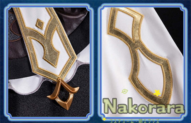 Nakorara 原神 ダリア　コスプレ衣装　帽子付き　Dahlia costume　3d樹脂製パーツ　モンド　西風教会　イベント　風神バルバトスの伝道師　ウィッグ+シューズ追加可能