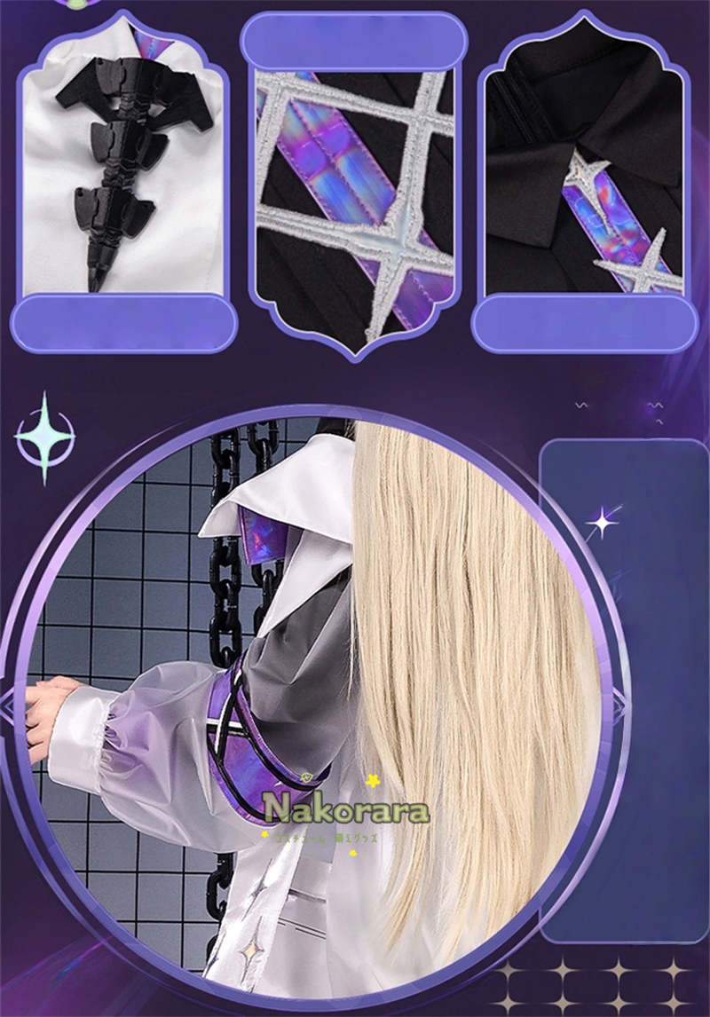 【最終処分】在庫限りで販売終了Nakorara　アークナイツ　エブラナ 　コスプレ衣装　Eblana　costume　ダブリン　髪飾り+2.2m尻尾+ウィッグ追加可能