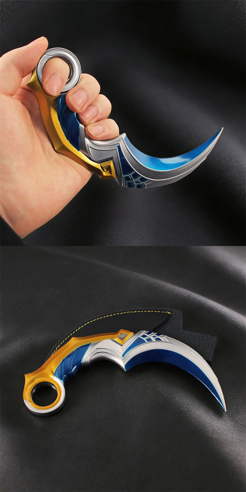 Nakorara　ヴァロラント　ミニチュア　 カラムビット　16cm 　回転可能　人工革鞘付き　青色　 近接武器　VALORANT 　 2026 Act　204g　武器モデル　