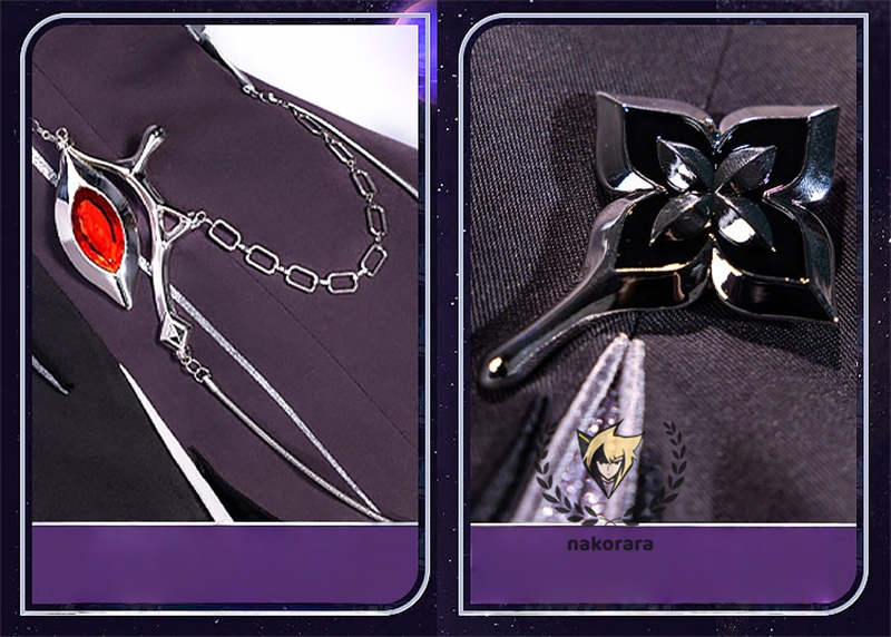 納品　Nakorara　崩壊:スターレイル　長夜月　コスプレ衣装　金属製パーツ　黄金裔　コス　에버나이트　Evernight　ウィッグ+シューズ+傘追加