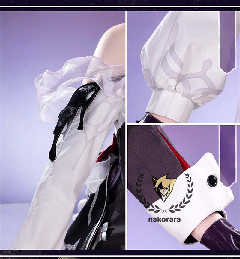納品　Nakorara　崩壊:スターレイル　長夜月　コスプレ衣装　金属製パーツ　黄金裔　コス　에버나이트　Evernight　ウィッグ+シューズ+傘追加