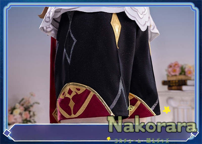 Nakorara 原神 ダリア　コスプレ衣装　帽子付き　Dahlia costume　3d樹脂製パーツ　モンド　西風教会　イベント　風神バルバトスの伝道師　ウィッグ+シューズ追加可能