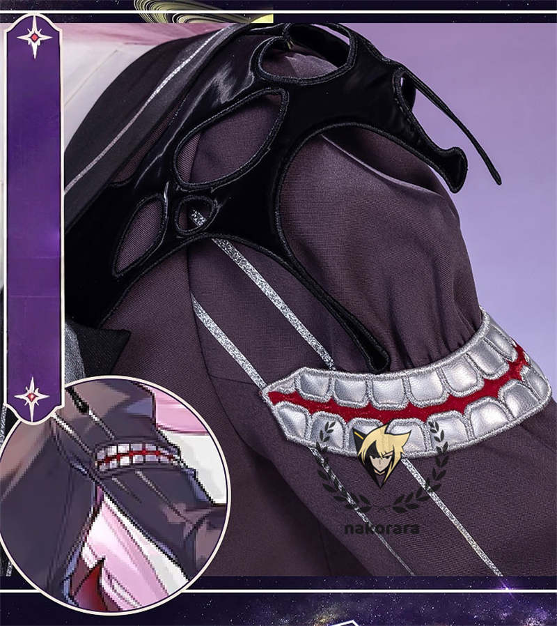 納品　Nakorara　崩壊:スターレイル　長夜月　コスプレ衣装　金属製パーツ　黄金裔　コス　에버나이트　Evernight　ウィッグ+シューズ+傘追加