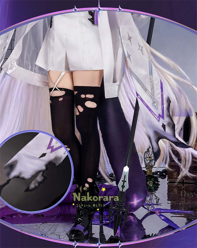 【最終処分】在庫限りで販売終了Nakorara　アークナイツ　エブラナ 　コスプレ衣装　Eblana　costume　ダブリン　髪飾り+2.2m尻尾+ウィッグ追加可能