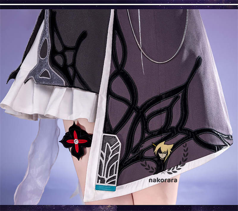 納品　Nakorara　崩壊:スターレイル　長夜月　コスプレ衣装　金属製パーツ　黄金裔　コス　에버나이트　Evernight　ウィッグ+シューズ+傘追加