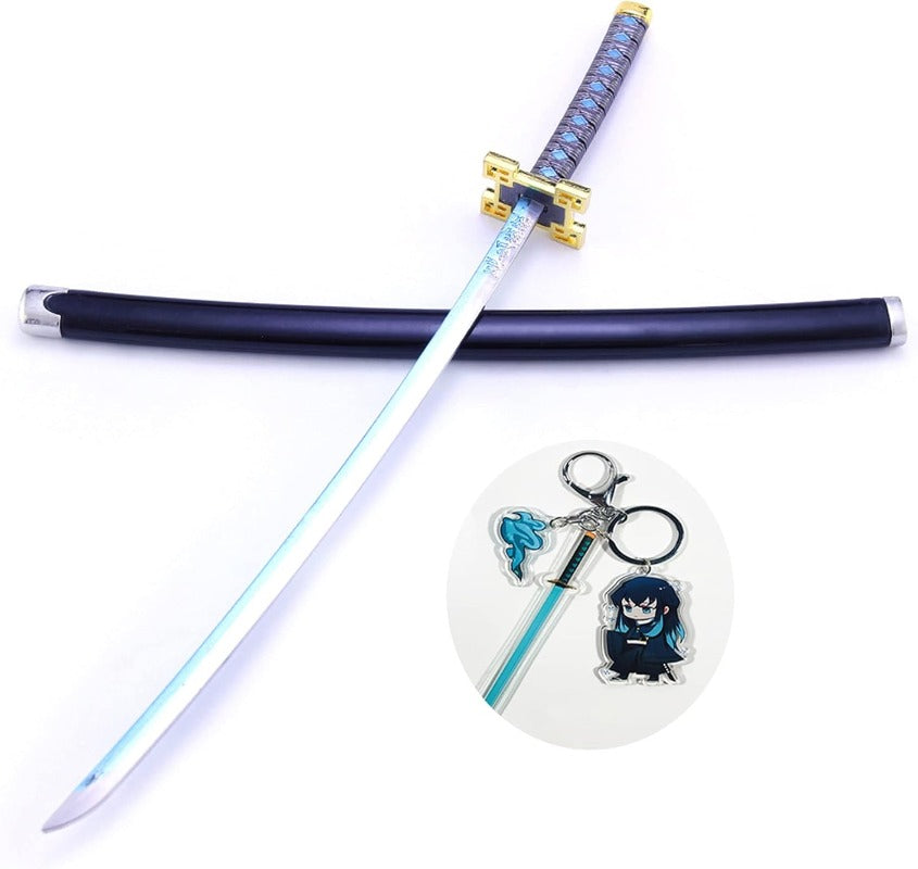 Nakorara　鬼滅の刃　日輪刀ミニ刀剣 26cm ヒノカミ神楽 日輪刀 ナイフ 刀掛台送り おもちゃ インテリア装備品 コスプレ 日本刀 装備品 クリスマスプレゼント ハロウィン 舞台化 飾り