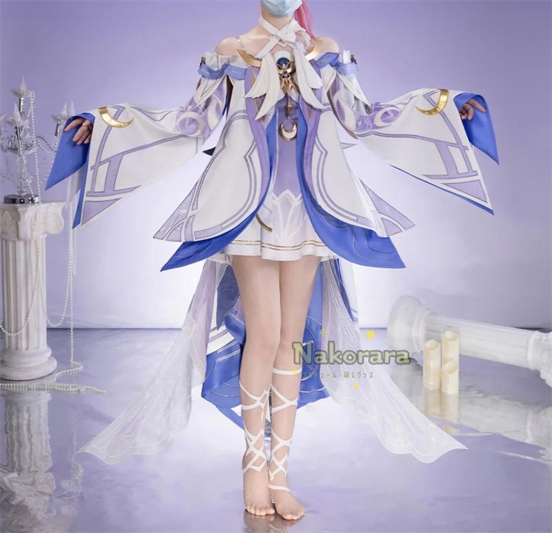 原神 コロンビーナ 少女 執行官 コスプレ 衣装 Nakorara 原神 コロンビーナ コスプレ衣装 3d樹脂製髪飾り 少女