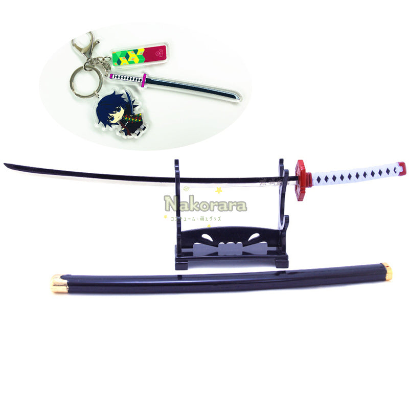 Nakorara　ミニチュア　鬼滅の刃　炭治郎　ヒノカミ神楽　ダイキャスト製　26cm　ミニ日輪刀　合金製　コスプレ　道具　飾り　キーホルダー　プレゼント　刀剣　ハロウィン　おもちゃ