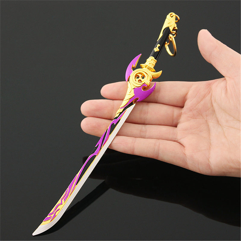 Nakorara　原神　霧切の廻光 21cm ミニチュア　武器モデル　ダイキャスト製　装備品　アクセサリー　武器ファン向け　おもちゃ　レプリカ