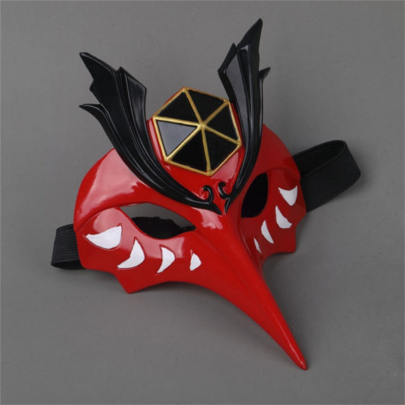 Nakorara　原神 げんしん タルタリヤ 魔王武装 　 魈（しょう ） ショウ 　九条裟羅 天狗のお面　狐のお面 樹脂製 巫女 花散里 神里綾華 稲妻 お土産 白 赤 祭り きつね キツネ マスク 頭飾り ヘアアクセサリー コスプレ道具 コスプレ 萌え 可愛い イベント プレゼント グッズ 道具 小物