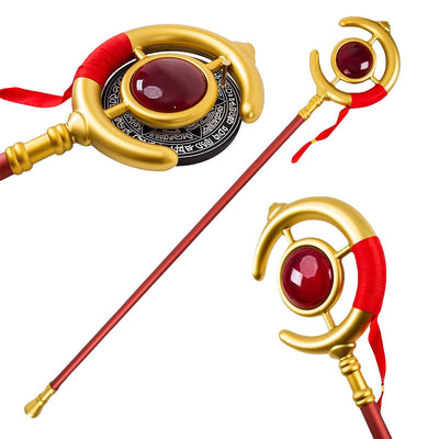 Nakorara 葬送のフリーレン 法杖　1：1レプリカ　合金製　武器レプリカ　2.65Kg　151cm　本格　アクセサリー　コスプレ道具　魔法道具　武器