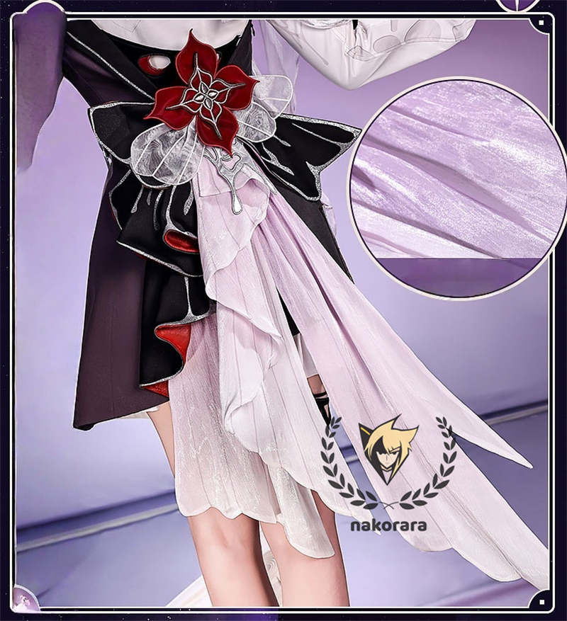 納品　Nakorara　崩壊:スターレイル　長夜月　コスプレ衣装　金属製パーツ　黄金裔　コス　에버나이트　Evernight　ウィッグ+シューズ+傘追加