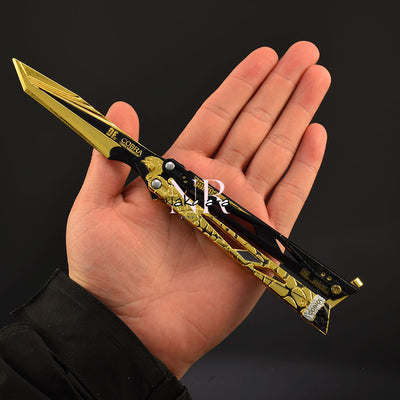 nakorara 新作FPS デルタフォース 　バタフライナイフ　ミニチュア　22cm　Delta Force　ダイキャスト製　コスプレ　おもちゃ　武器モデル　手遊び　レプリカ　合金　