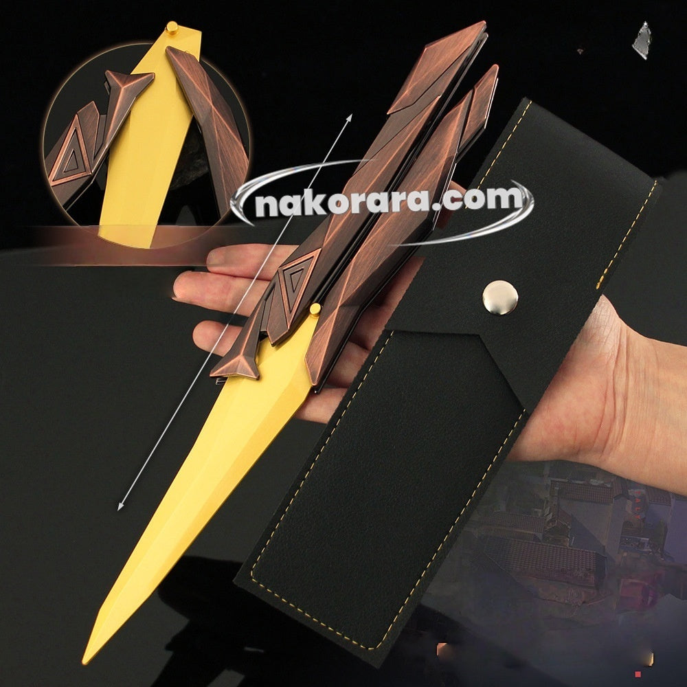 Nakorara　ヴァロラント　シンギュラリティー バタフライナイフ　27cm 182g ミニ武器　ミニチュア　工芸品　模型モデルNa006