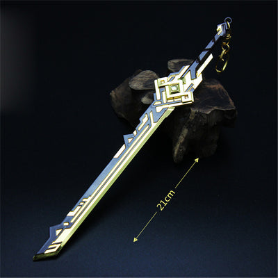 Nakorara　原神　斬山の刃 21cm ミニチュア　武器モデル　ダイキャスト製　装備品　アクセサリー　武器ファン向け　おもちゃ　レプリカ