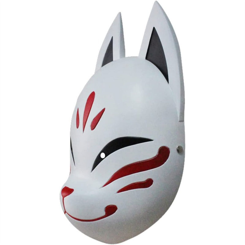 Nakorara　原神 げんしん タルタリヤ 魔王武装 　 魈（しょう ） ショウ 　九条裟羅 天狗のお面　狐のお面 樹脂製 巫女 花散里 神里綾華 稲妻 お土産 白 赤 祭り きつね キツネ マスク 頭飾り ヘアアクセサリー コスプレ道具 コスプレ 萌え 可愛い イベント プレゼント グッズ 道具 小物