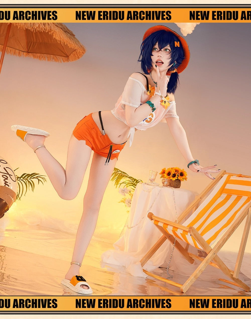 Nakorara　ゼンゼロ　夏色ブルースカイ　リン　コスプレ衣装   水着 コスチュームセット ゼンゼロ おしゃれ　cosplay